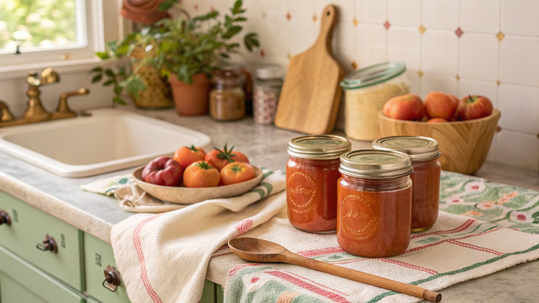 Late summer harvest kitchen